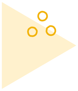 Yellow Triangle with Circle Doodles